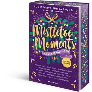 Mistletoe Moments. Ein Adventskalender. New-Adult-Lovestorys für 24 Tage plus Silvester-Special (Romantische Kurzgeschichten für jeden Tag bis Weihnachten) Flint, Alexandra; Grauer, Sandra; Jager, Jennifer Alice; Lasthaus, Stefanie; Louis, Saskia; Lück, Anne; MacKay, Nina; Milán, Greta; Ocker, Kim Nina; Ried, P. J.; Saxx, Sarah; Schäfer, Jana; Schaefers, Marius; Schoder, Sabine; Tack, Stella; Weiler, Rebekka Gebundene Ausgabe 