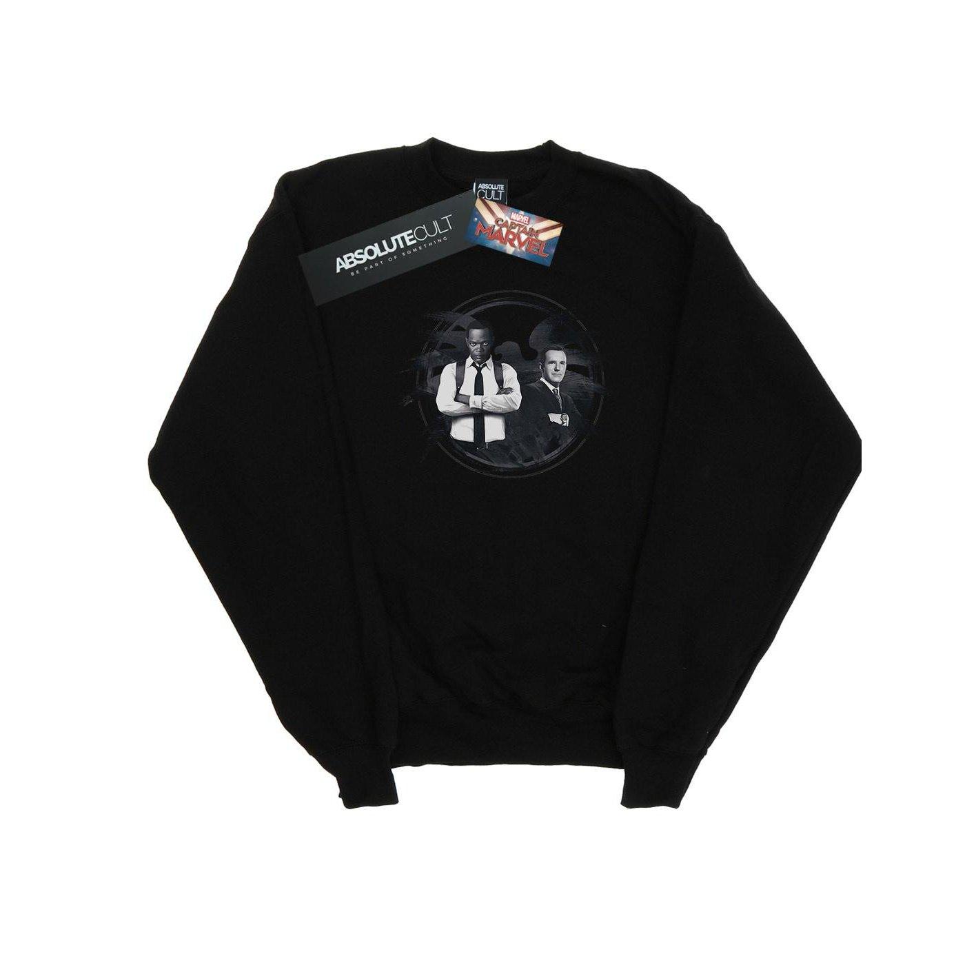 Image of Captain Nick Fury And Agent Coulson Sweatshirt Mädchen Schwarz 140/146