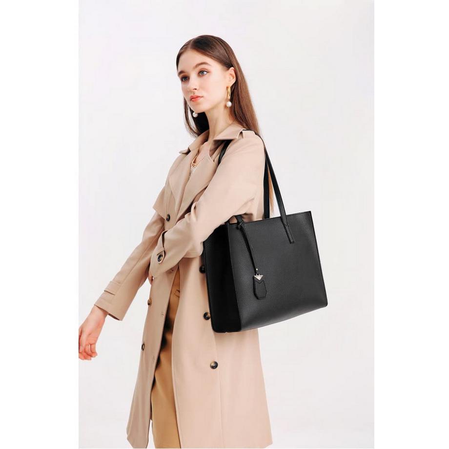 Only-bags.store Grand Sac Shopper avec Fermeture à Glissière pour Travail et Loisirs  