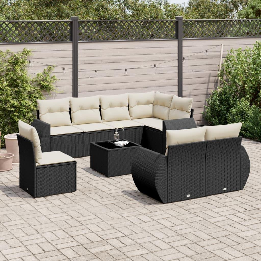 VidaXL set divano da giardino Polirattan  