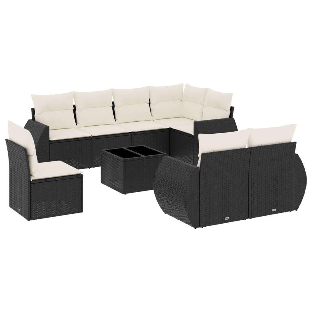 VidaXL set divano da giardino Polirattan  