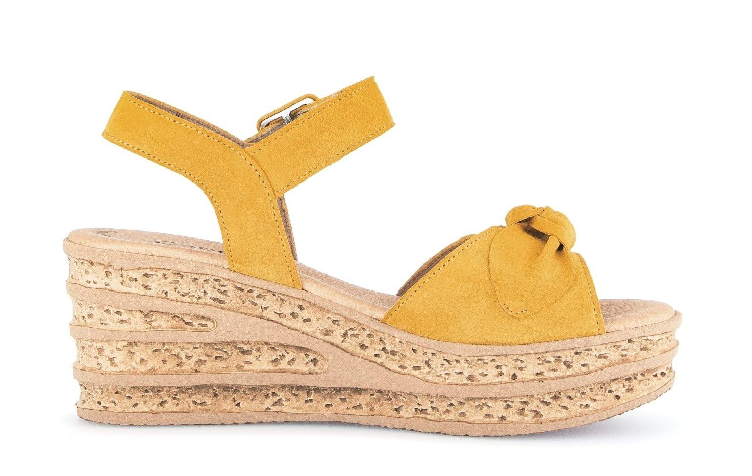 Image of Wildleder Sandale Damen Gelb 42.5