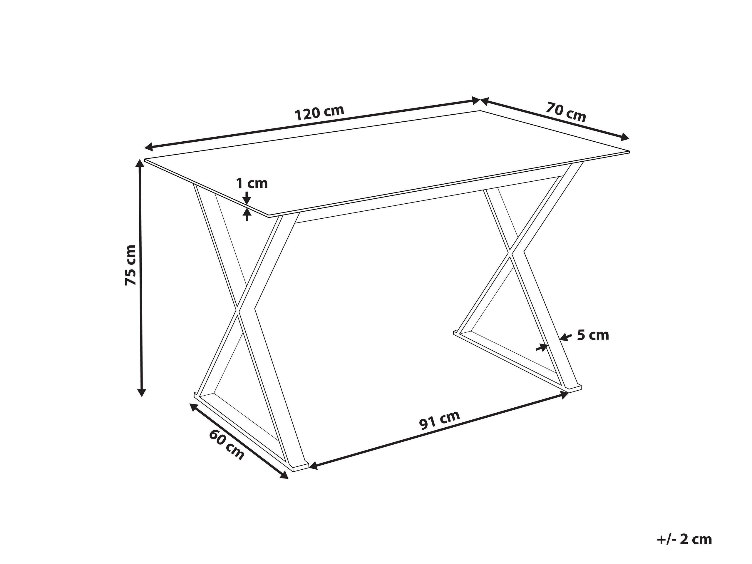 Beliani Esstisch aus Sicherheitsglas Glamourös ATTICA  