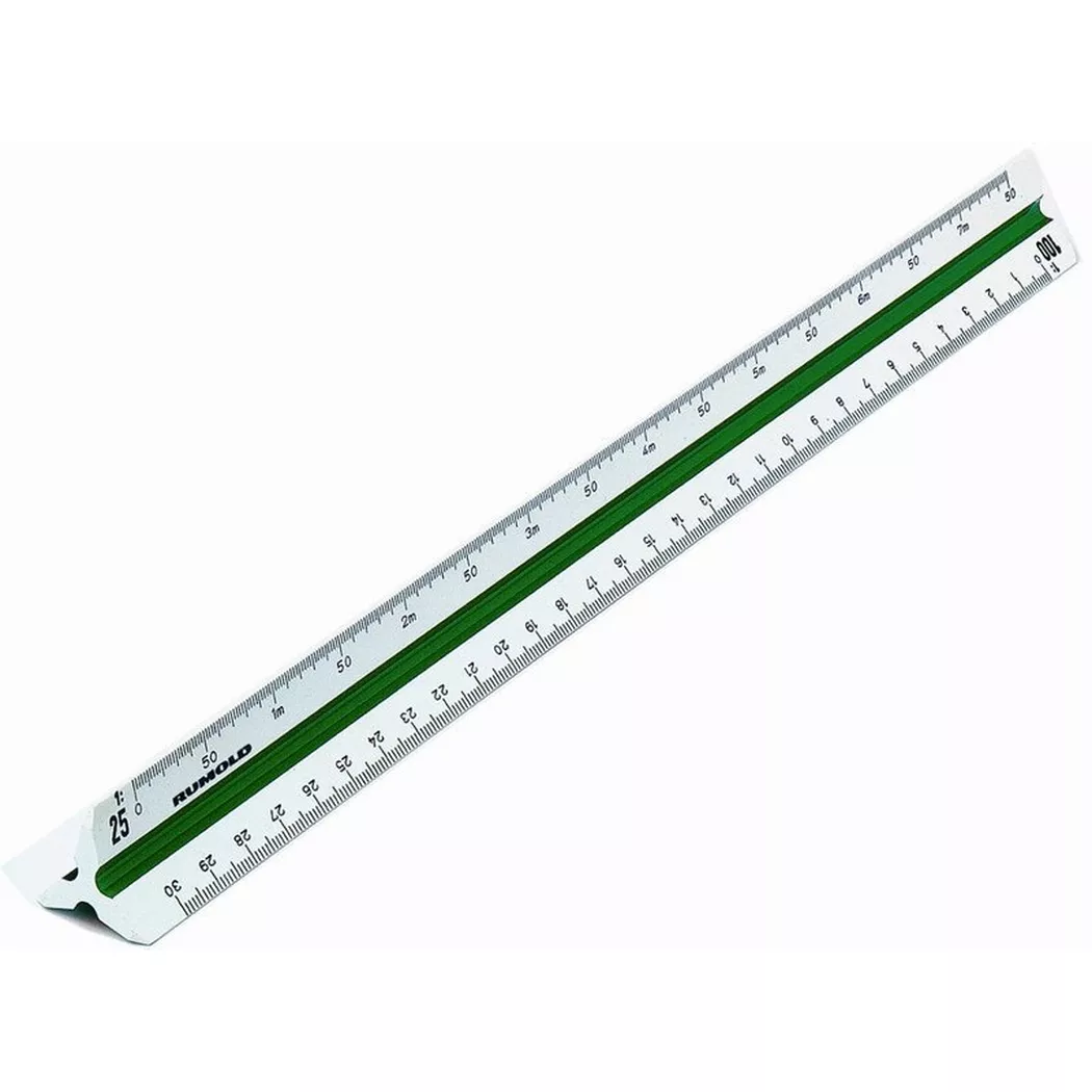 Rumold 150KE/1/30 Architekt 1 Triangular straightedge Plastic Whit...