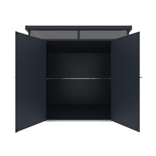 Vente-unique Abri de jardin en résine gris anthracite 4,57 m² avec plancher - MINARO  