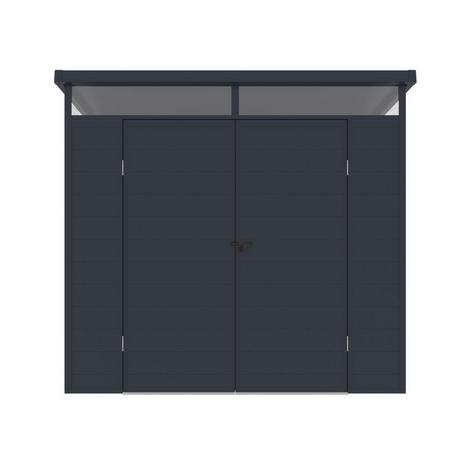Vente-unique Abri de jardin en résine gris anthracite 4,57 m² avec plancher - MINARO  