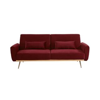 Vente-unique Schlafsofa Klappsofa 3Sitzer Samt LAUNEI  