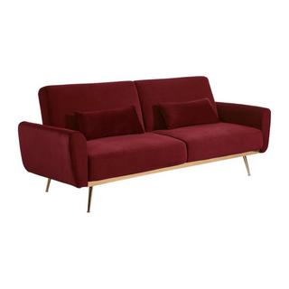 Vente-unique Schlafsofa Klappsofa 3Sitzer Samt LAUNEI  