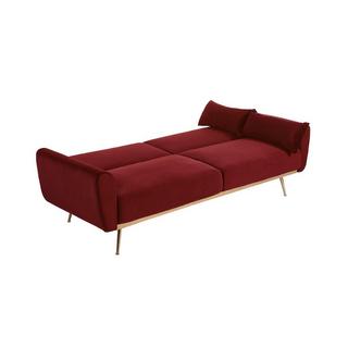 Vente-unique Schlafsofa Klappsofa 3Sitzer Samt LAUNEI  