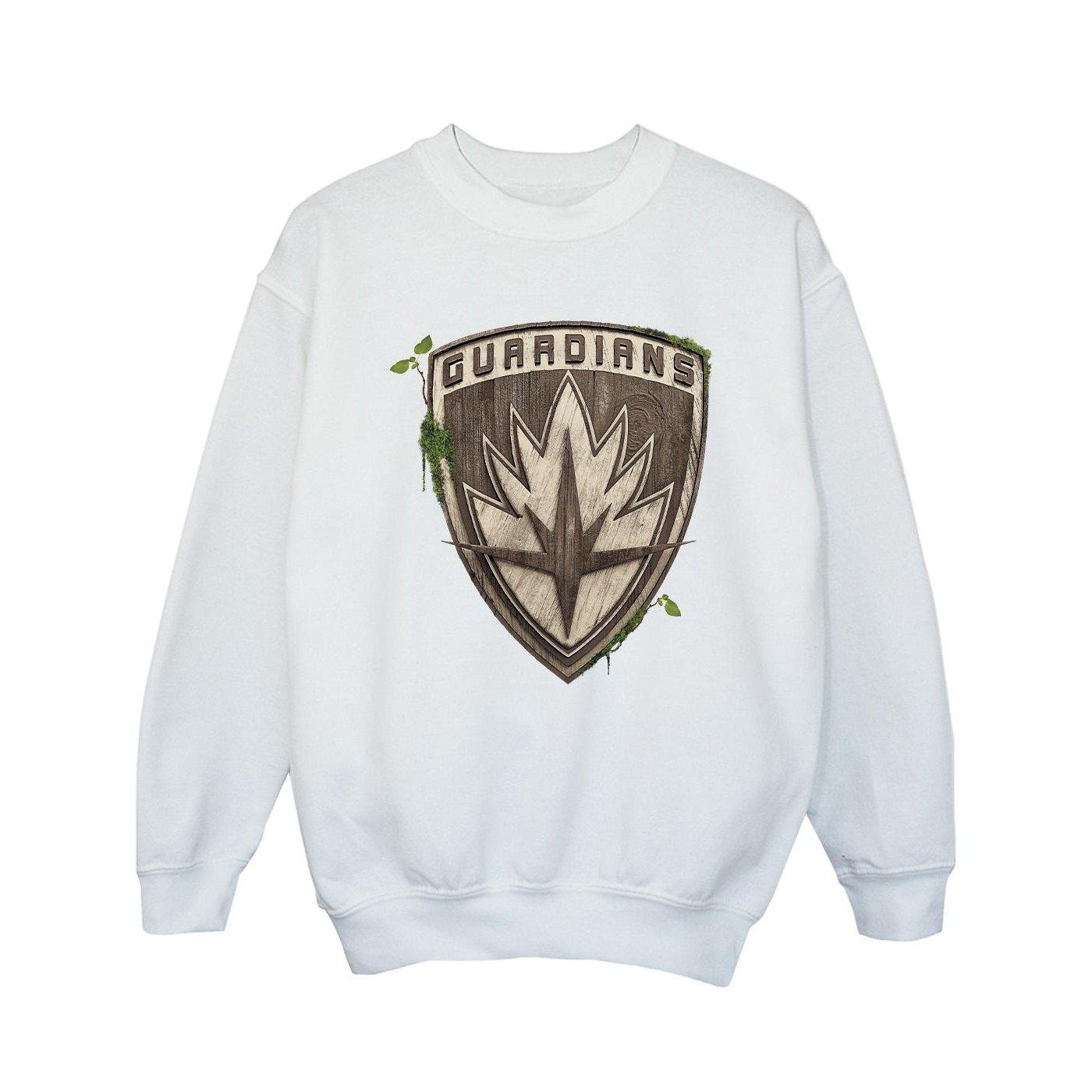 Image of I Am Groot Guardian Emblem Sweatshirt Unisex Weiss 116