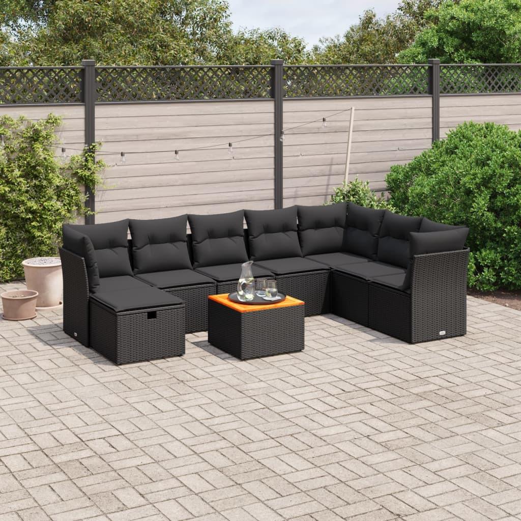 VidaXL set divano da giardino Polirattan  