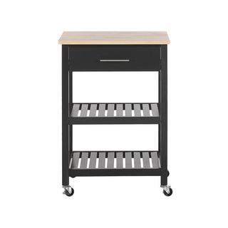 Beliani Chariot de cuisine en Bois d'hévéa Traditionnel HIUMA  