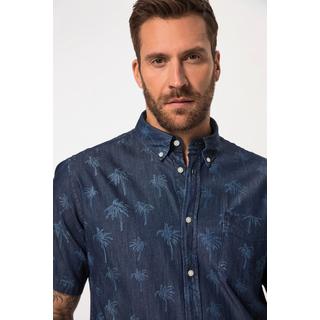 JP1880  Hemd, Halbarm, floraler Print, Buttondown-Kragen, Modern Fit 