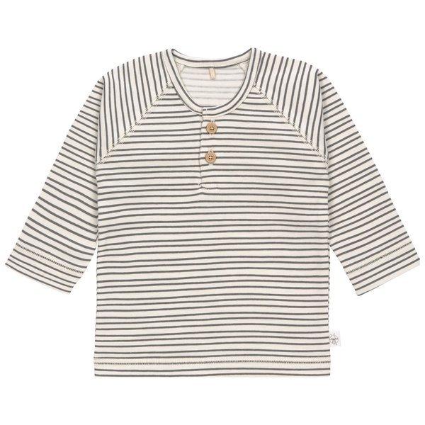 Image of LÄSSIG Langarm Shirt GOTS Striped grey 86/92 - 86/92