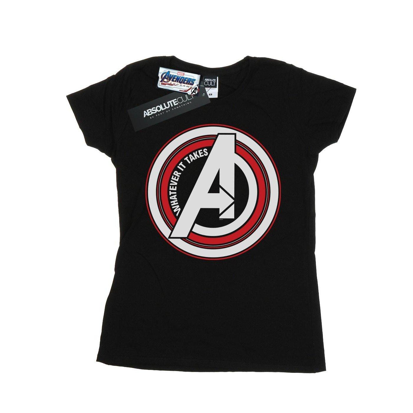 Image of Avengers Endgame Whatever It Takes Symbol Tshirt Damen Schwarz S