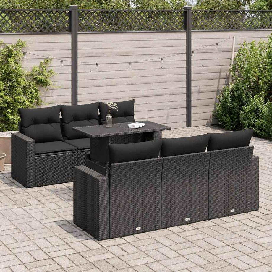 VidaXL Ensemble de canapés de jardin rotin synthétique  