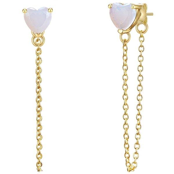 Image of Ohrstecker Herz Damen Gold 33mm