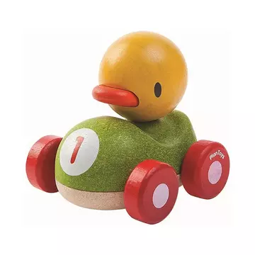 Holz Spielfahrzeug Rennwagen Ente