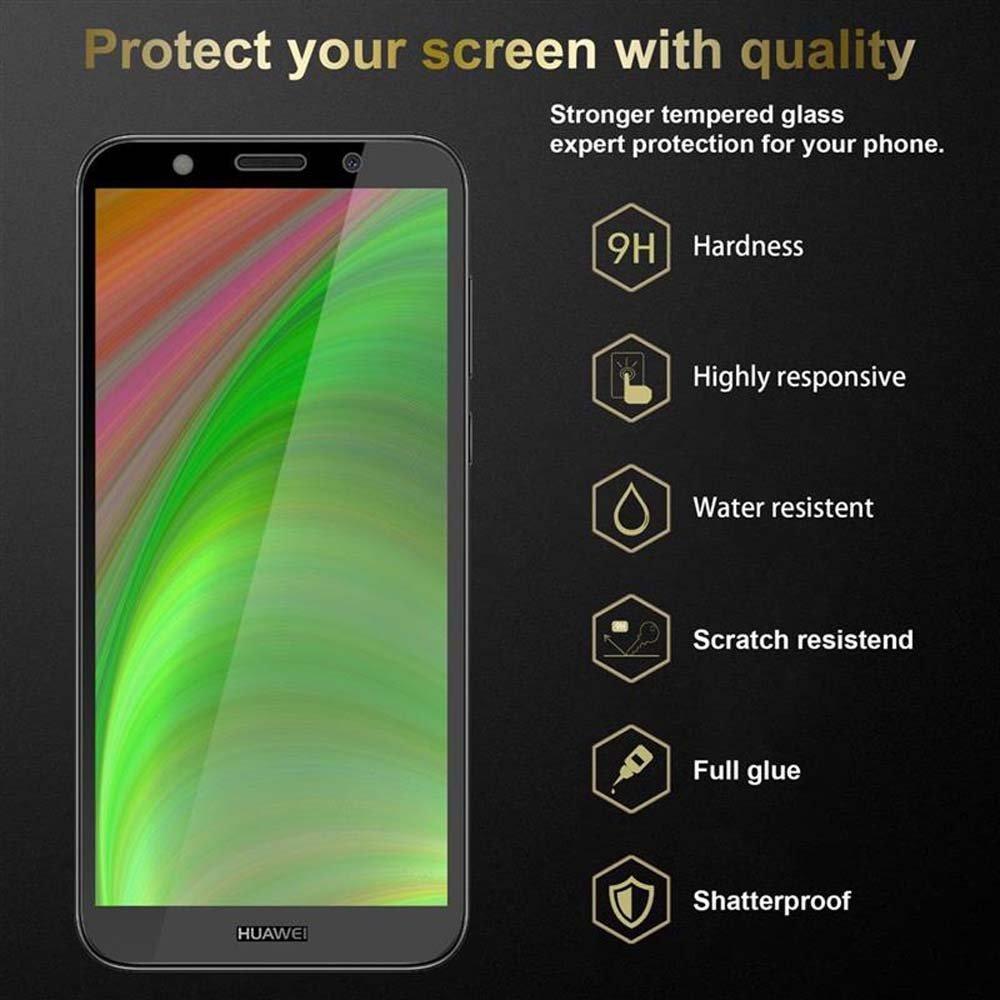 Cadorabo  Plein écran Film de protection compatible avec Huawei Y5 PRIME 2018 / Y5 2018 - Verre de protection d'écran durci (Tempered) d'une dureté de 9H avec 3D Touch 