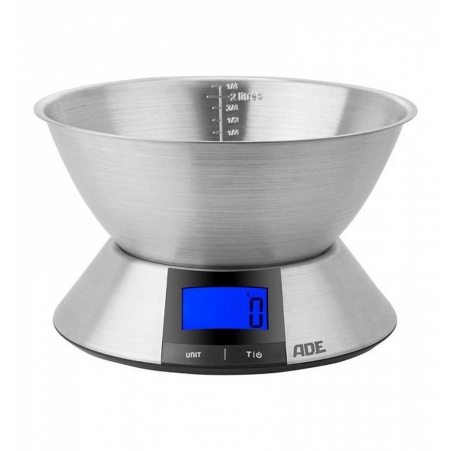 ADE ADE KE1702 Acciaio inox Superficie piana Rettangolo Bilancia da cucina elettronica  