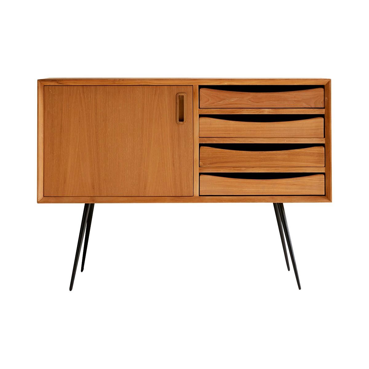 Image of Anrichte Aus Teak 100 Cm Simen Unisex Zimt ONE SIZE