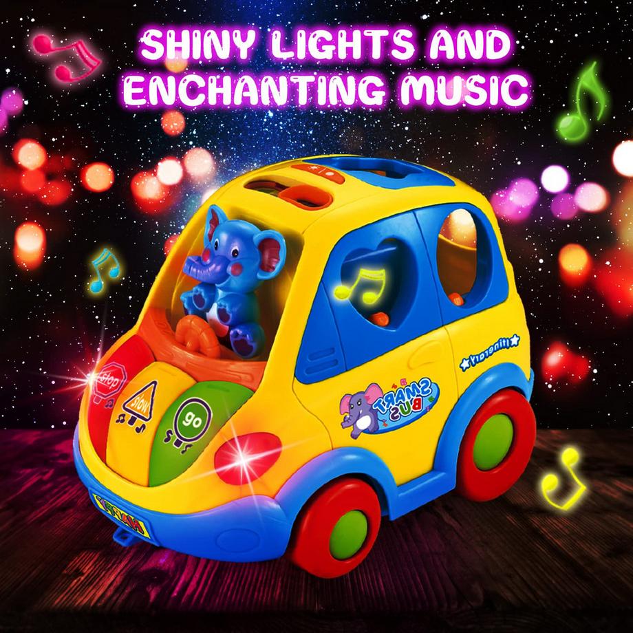 Activity-board  Jouet pour bébé, voiture à sons d'animaux/musique pour les tout-petits 