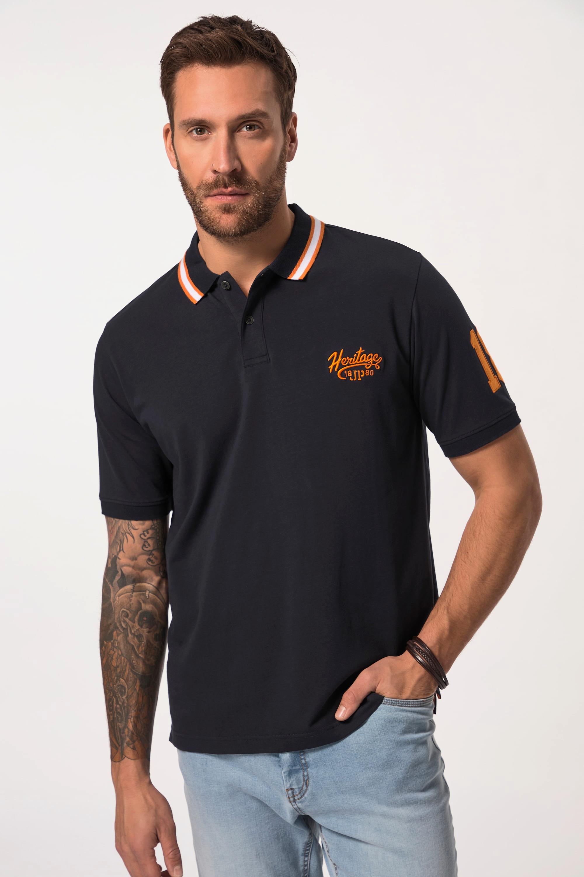 JP1880  Maglia polo con FLEXNAMIC®, mezze maniche e righe a contrasto, fino alla tg. 8XL 