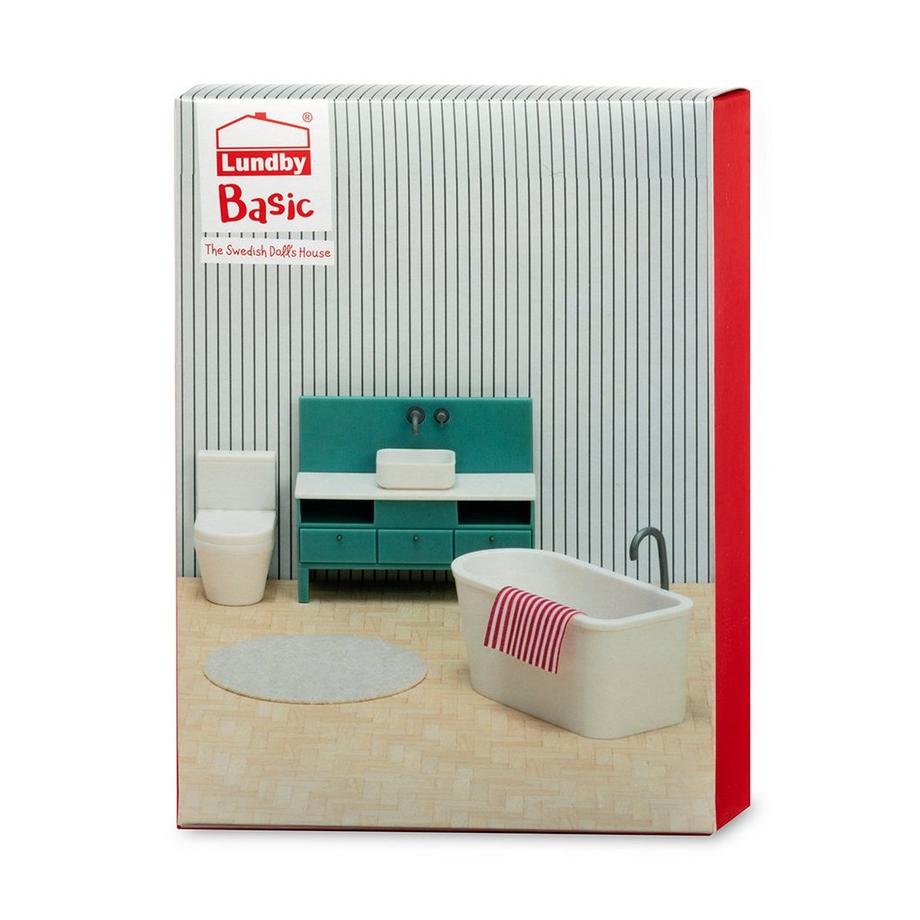 LUNDBY  Puppenhauszubehör Badezimmer Set 