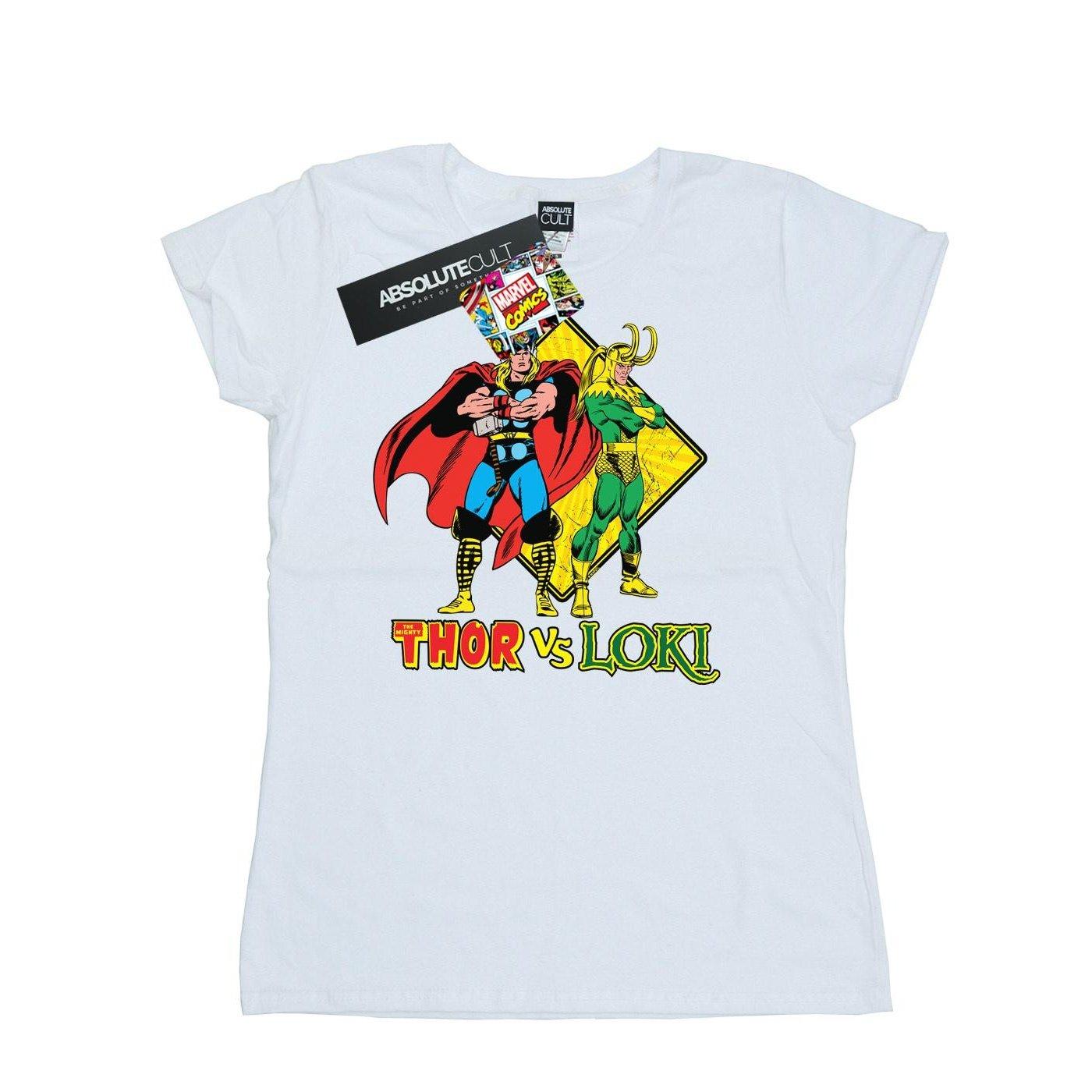 Image of Thor Vs Loki Tshirt Damen Weiss L