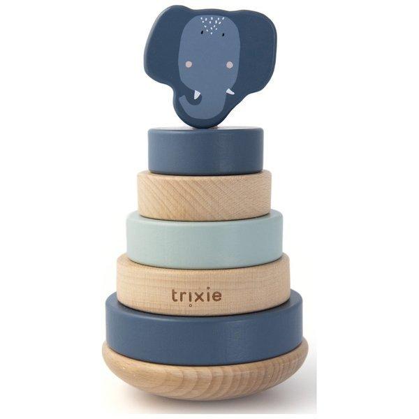 Trixie  Trixie Tour à empiler en bois - Mrs. Elephant 