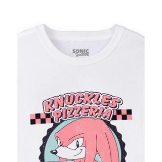 Sonic The Hedgehog  Knuckles Pizzeria TShirt  kurzärmlig 