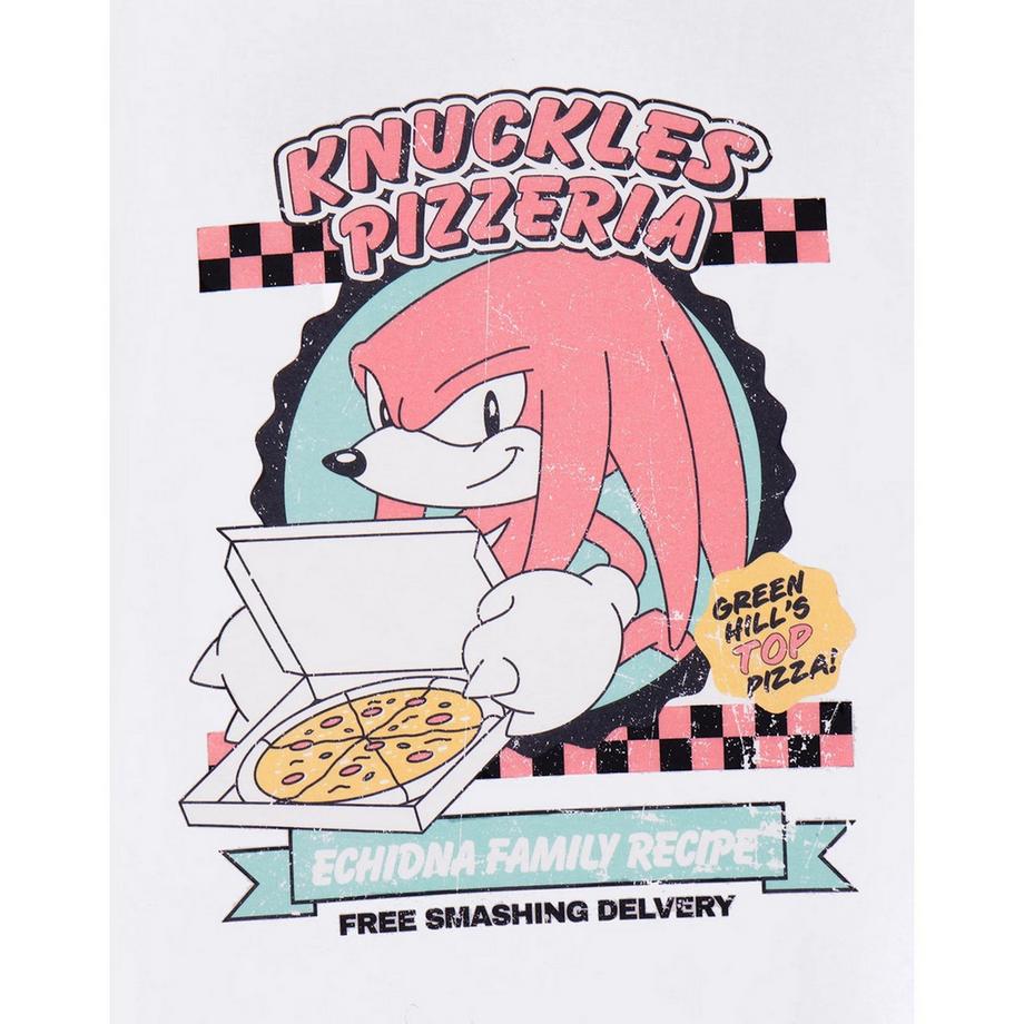 Sonic The Hedgehog Knuckles Pizzeria Kurzarm T-Shirt  