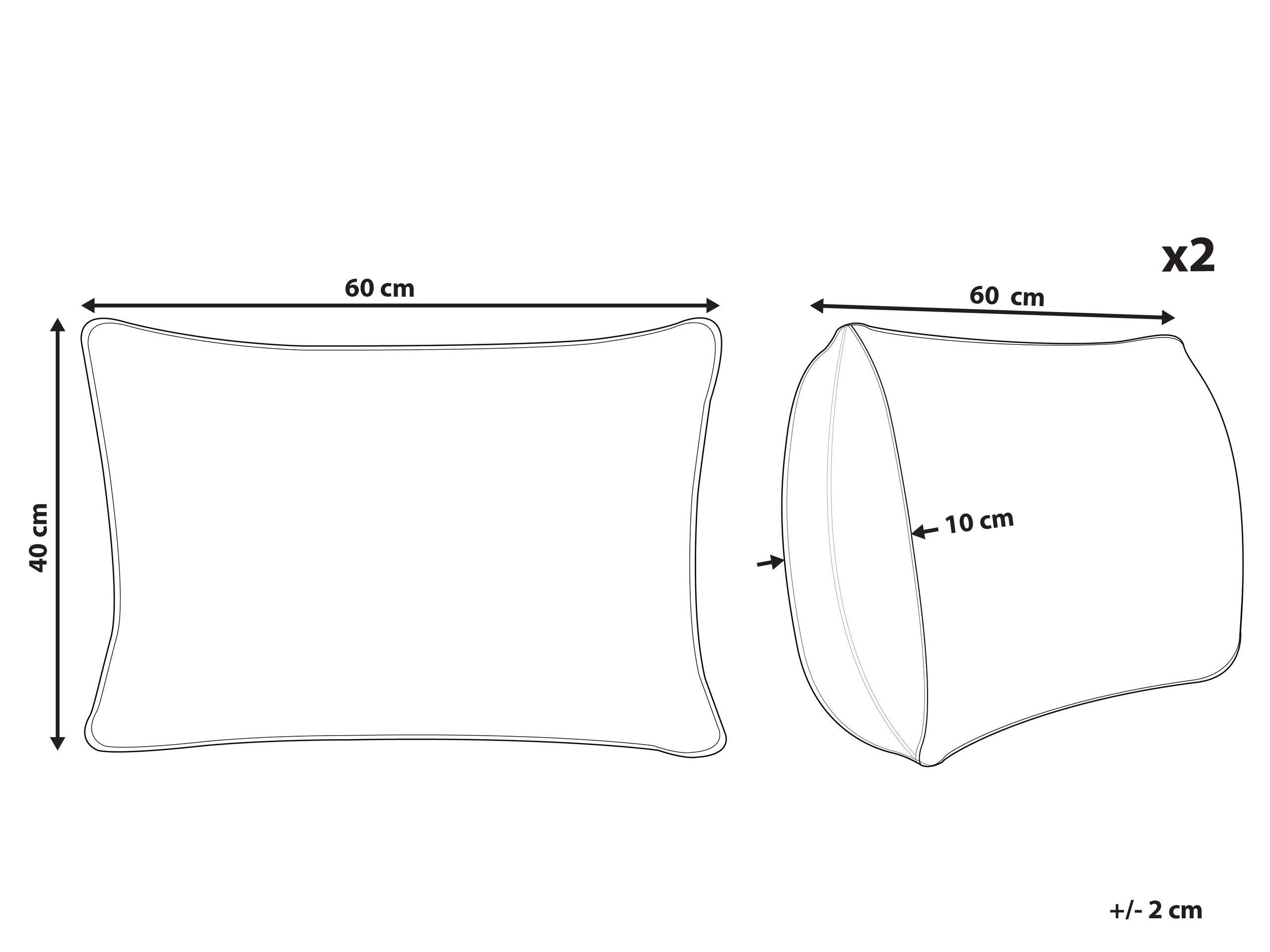 Beliani Gartenkissen 2er Set aus Polyester Modern PIALPETTA  