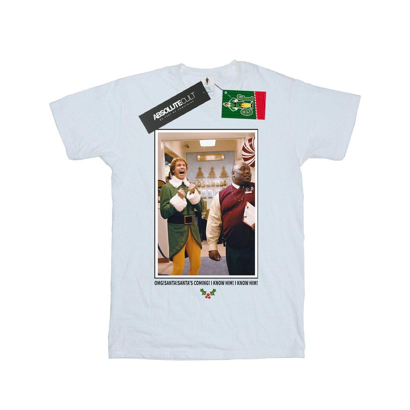Image of Omg Santa Photo Tshirt Mädchen Weiss 140/146