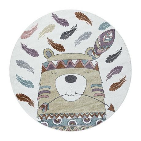 Paco Home Tappeto per bambini Indian Bear Feather  