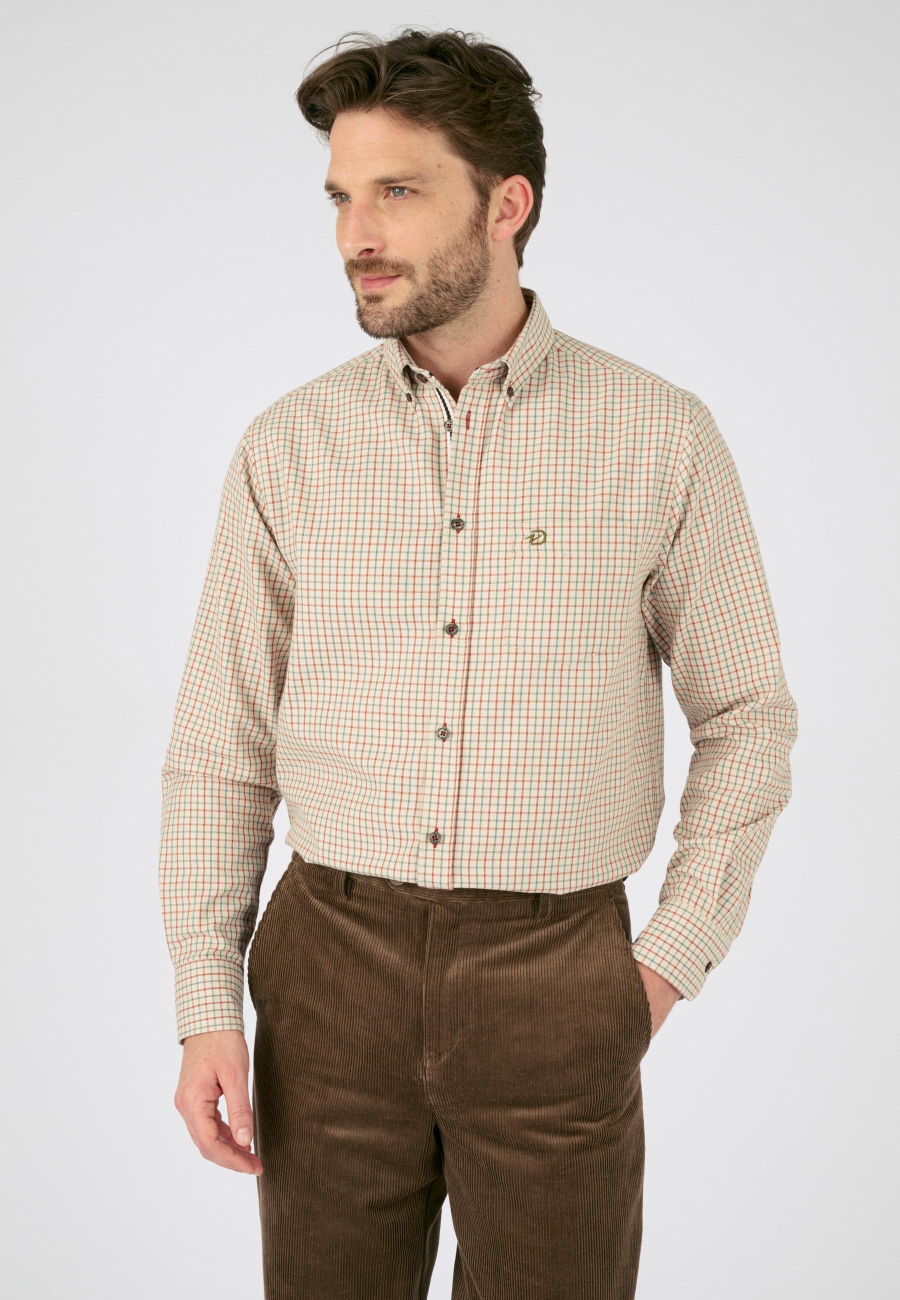 Image of Warmes Kariertes Hemd Mit Langen Ärmeln Aus Polybaumwolle Thermolactyl Unisex Braun 41/42