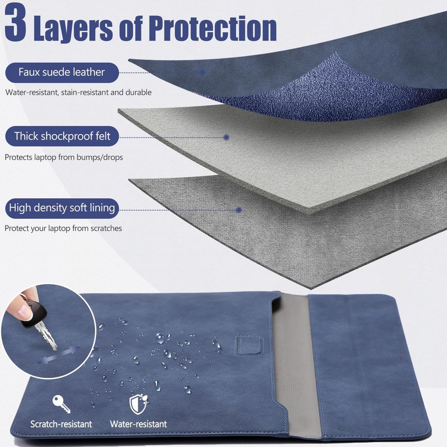 Only-bags.store Pochette pour ordinateur portable avec fonction de support  