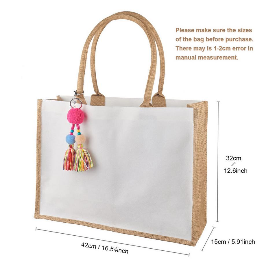 Only-bags.store Sac Cabas Jute Grand Pliable Étanche  