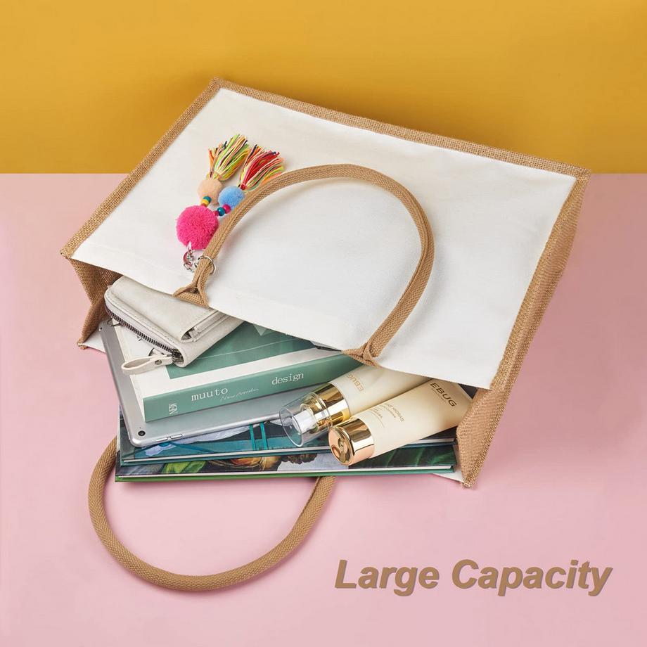 Only-bags.store Sac Cabas Jute Grand Pliable Étanche  