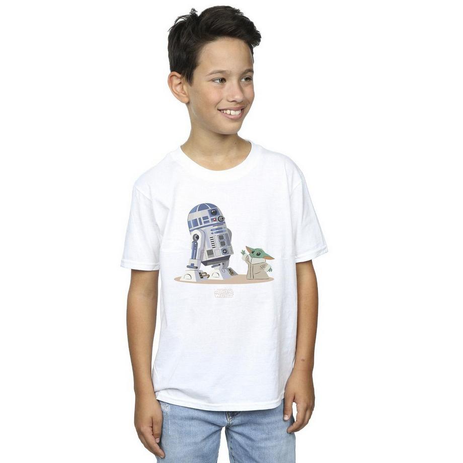 STAR WARS  The Mandalorian Maglietta R2d2 E Grogu 