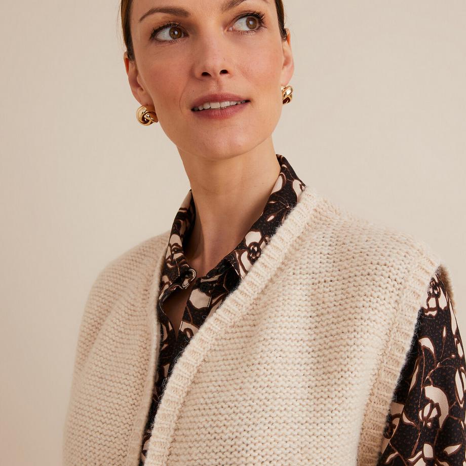 La Redoute Collections Gilet Maille Fine Col Rond  