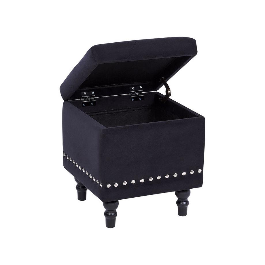 Beliani Pouf de rangement en Velours Glamour LORETTO  