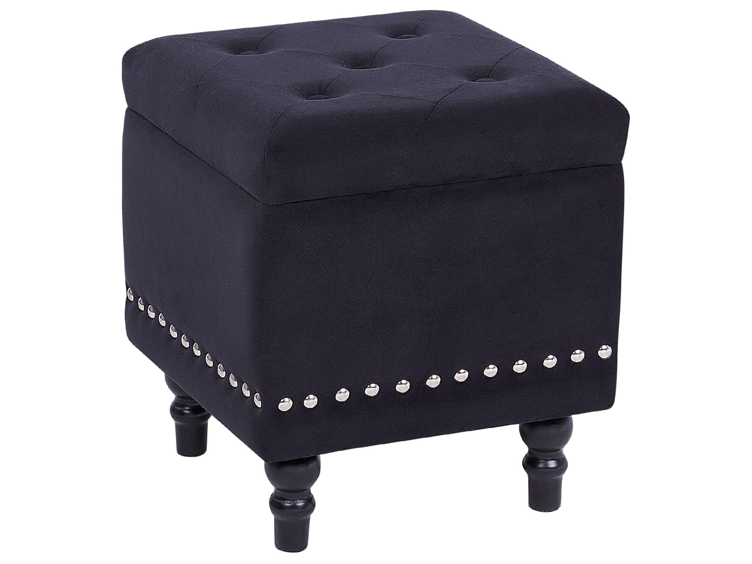 Image of Pouf aus Samtstoff Glamourös LORETTO Pouf aus Samtstoff Glamourös LORETTO
