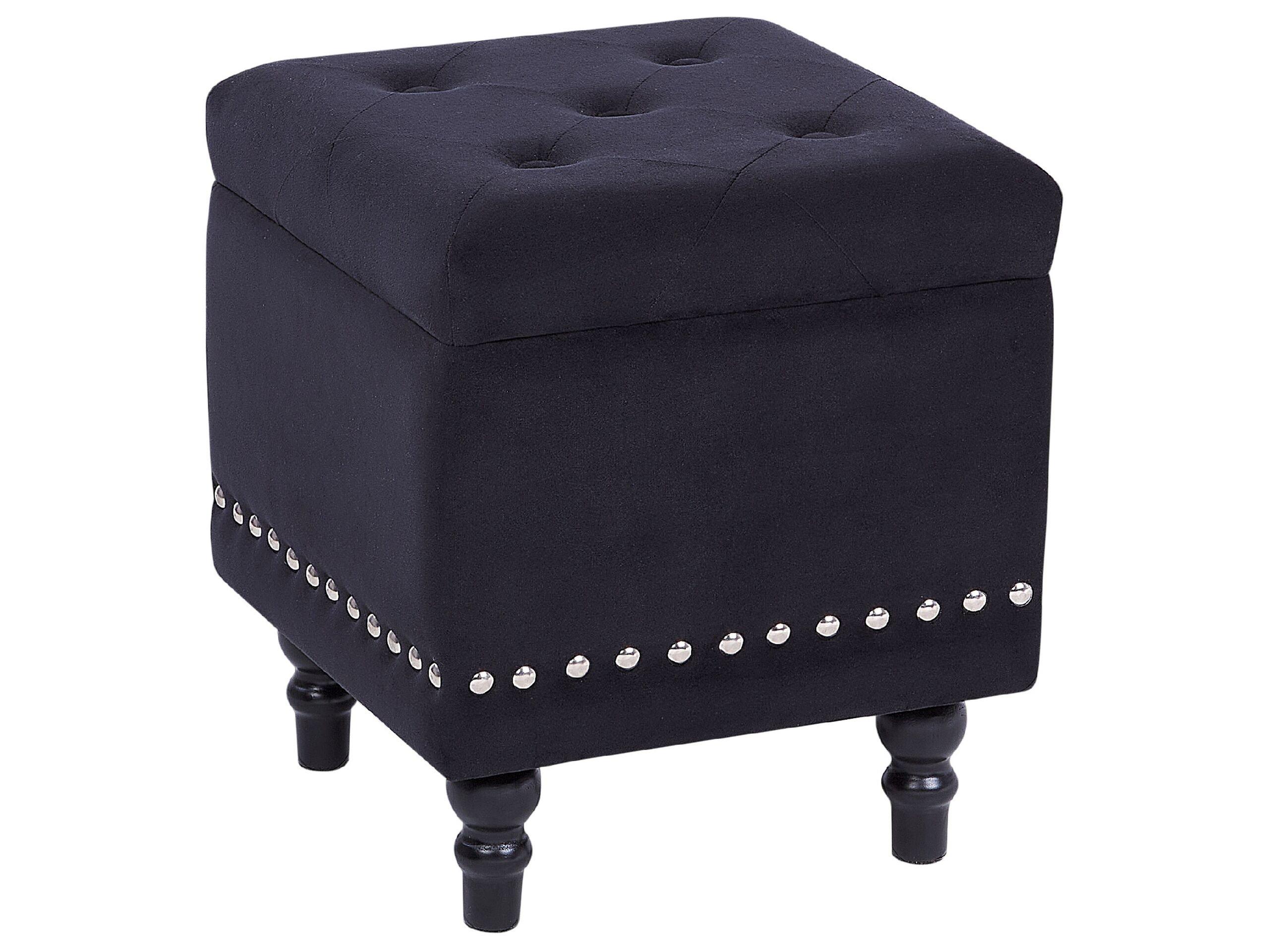 Beliani Pouf en Velours Glamour LORETTO  