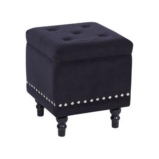 Beliani Pouf en Velours Glamour LORETTO  