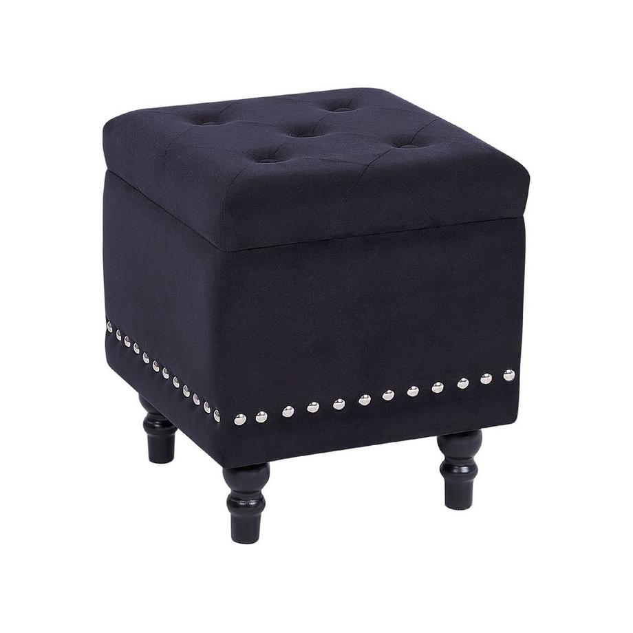 Beliani Pouf de rangement en Velours Glamour LORETTO  