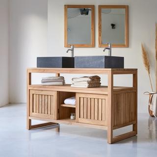 Tikamoon Meuble sous vasque en teck massif 120 cm Colonial  