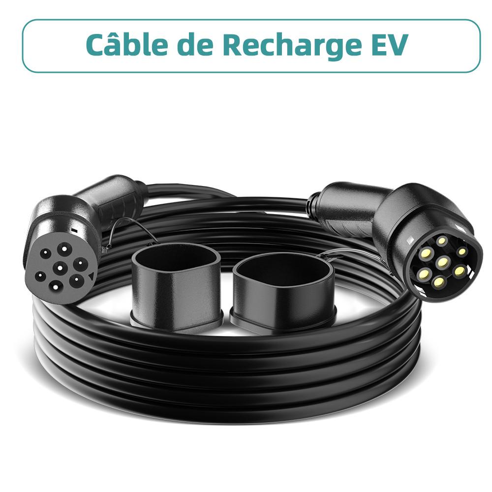 JATRHG  JATRHG Câble de Recharge EV 3.6KW 16Amp /Monophasée/ 8 mètres/Véhicule électrique et Hybride Rechargeable de Type 2 à Type 2 