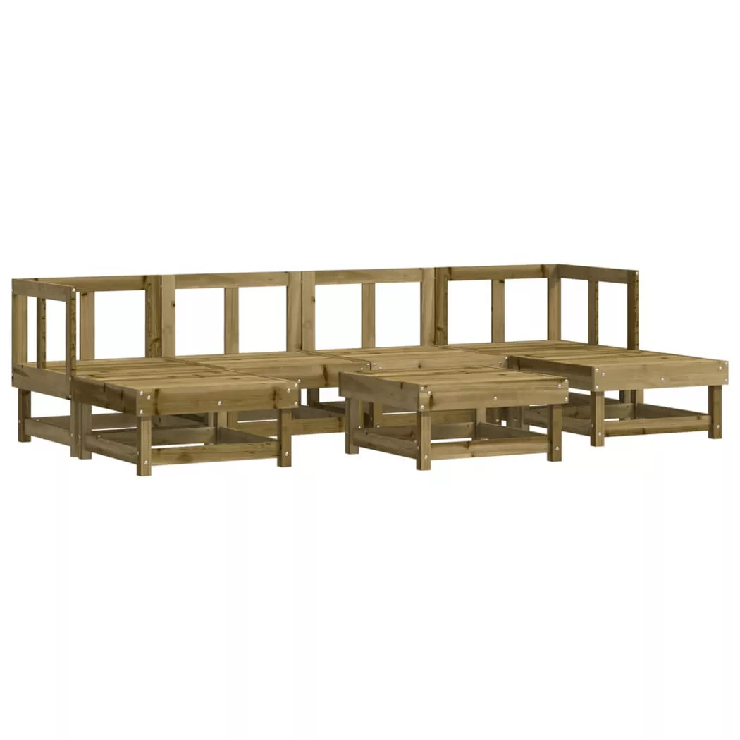 VidaXL - Salon de jardin pinède imprégnée, One Size, Marron