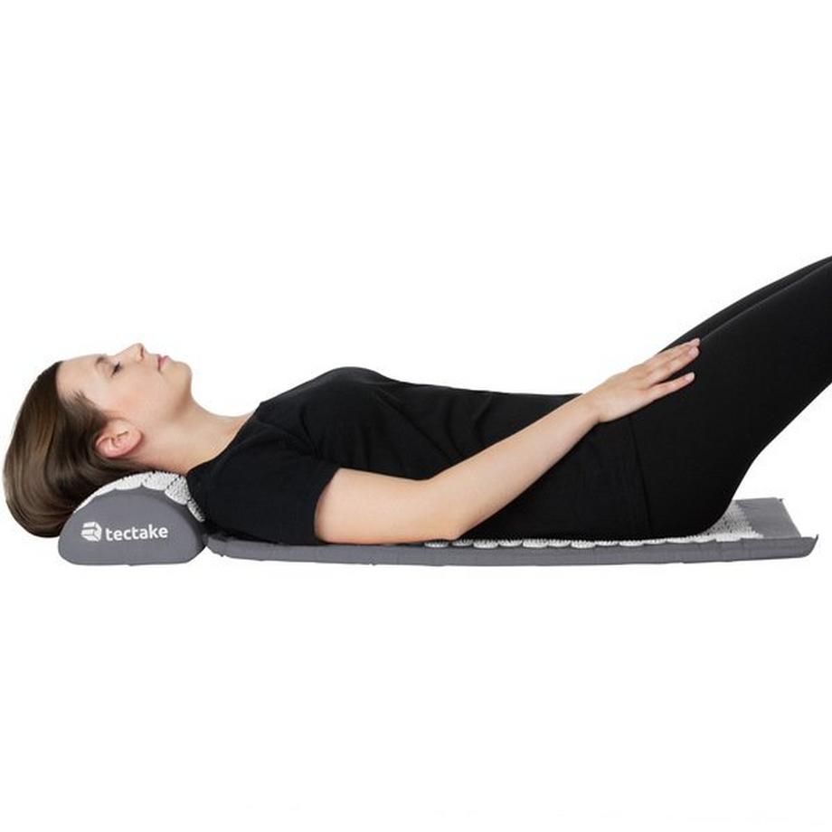 Tectake  Akupressurmatte  3-teiliges Set aus Matte, Kissen und Tragetasche 285 Akupressurblöcke 